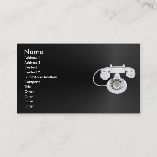 Alte Visitenkarte (Vorderseite)