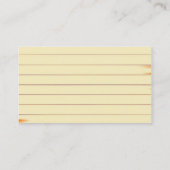 alte Visitenkarte des braunen Papiers (Rückseite)