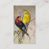 Alte Vögel Visitenkarte (Rückseite)