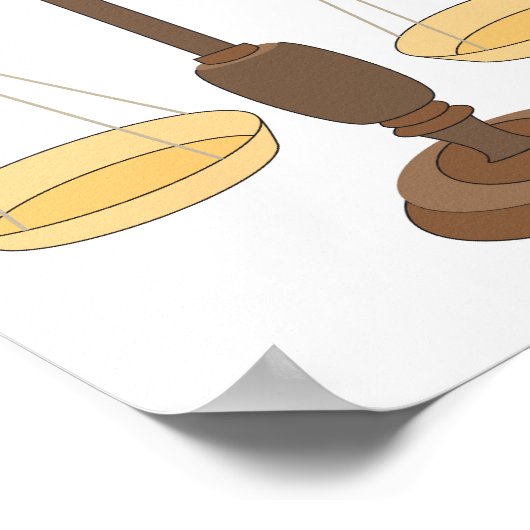 Alte Waage oder Bildebene Poster (Ecke)