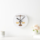 Alte Waage oder Bildebene Runde Wanduhr (Zuhause)