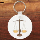 Alte Waage oder Bildebene Schlüsselanhänger (Rückseite)