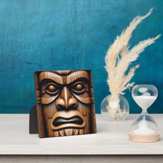 Alte Wächter: Tiki Holzkunst Fotoplatte (InSitu)