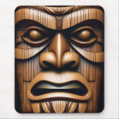 Alte Wächter: Tiki Holzkunst Mousepad (Vorne)
