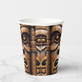 Alte Wächter: Tiki Holzkunst Pappbecher (Rechts)