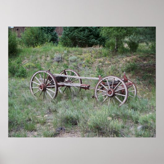 Alte Wagenräder II Poster (Vorne)