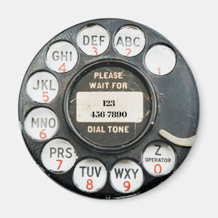 Alte Wählscheibe des Rotary-Telefon, Nummern hinzu Magnet