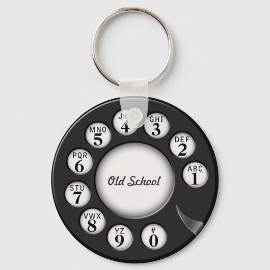 Alte Wählscheibe Telefon Wählrad Schlüsselanhänger (Vorderseite)