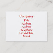 ALTE WALES VISITENKARTE (Rückseite)