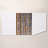 Alte Wand aus Holzplanken mit Rissen. Beam Badehandtuch (Badehandtuch)