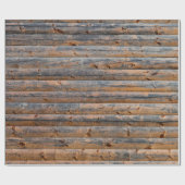 Alte Wand aus Holzplanken mit Rissen. Beam Geschenkpapier (Flach)