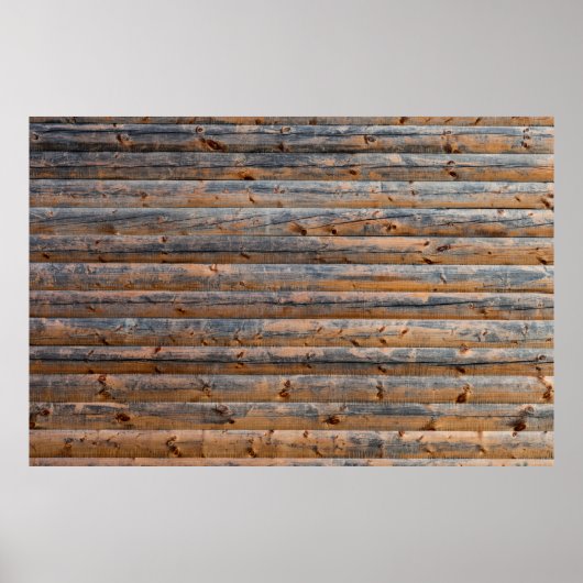 Alte Wand aus Holzplanken mit Rissen. Beam Poster (Vorne)