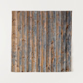 Alte Wand aus Holzplanken mit Rissen. Beam Wandteppich (Vorderseite (Horizontal))
