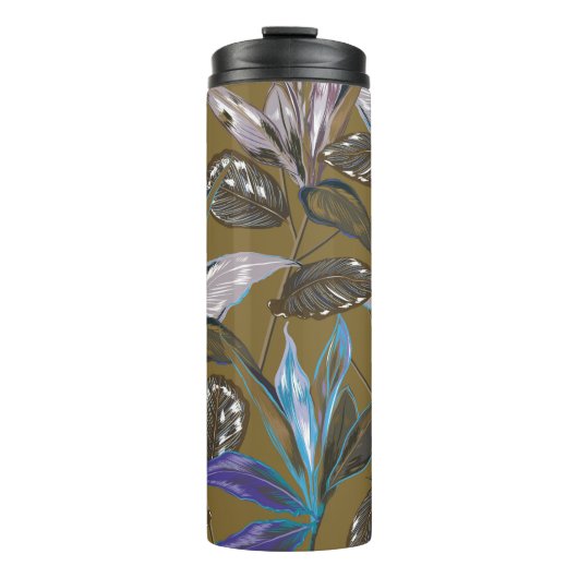 Alte Wandtextur mit Rissen, Retro-Hintergrund, Thermosbecher (Vorderseite)