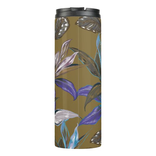 Alte Wandtextur mit Rissen, Retro-Hintergrund, Thermosbecher (Rückseite)