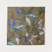 Alte Wandtextur mit Rissen, Retro-Hintergrund, Wandteppich (Vorderseite (Horizontal))