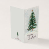 Alte Wasserfarbe Weihnachtsbaum in Snow Holi (Vorderseite)