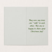 Alte Wasserfarbe Weihnachtsbaum in Snow Holi (Innenseite Aufgefaltet)