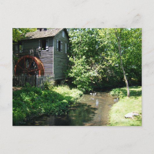 Alte Wassermühle und Bach Postkarte (Vorderseite)