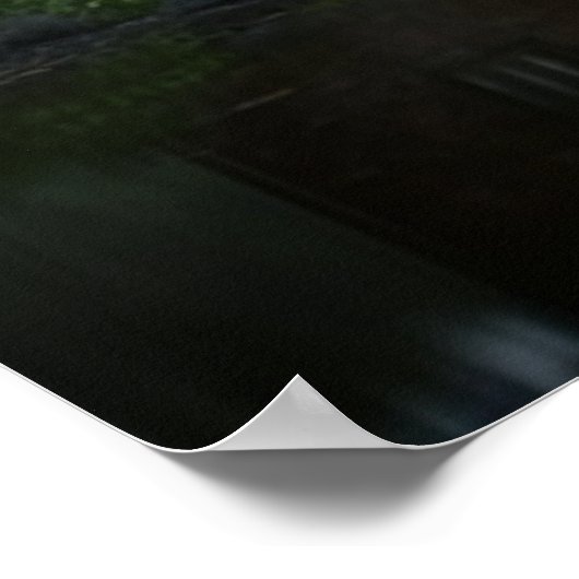 Alte Wasserrad-Mühle mit großer historischer Schön Poster (Ecke)