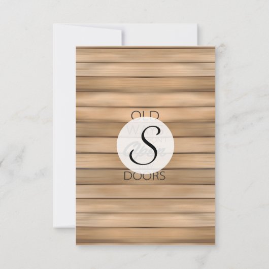 "Alte Wege öffnen keine neuen Türen" Einladung (Rückseite)