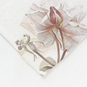 Alte, weiche Rose Rosa Bouquet Muster Flora Fleecedecke (Ecke)