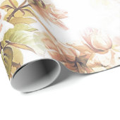 Alte, weiche Rose Rosa Bouquet Muster Flora Geschenkpapier (Rolleneckpunkt)