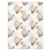 Alte, weiche Rose, rosa Bouquet-Muster Tischdecke (Vorderseite)