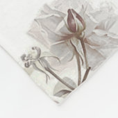 Alte, weiche Rose, rosa, graues Bouquet-Muster Fleecedecke (Ecke)
