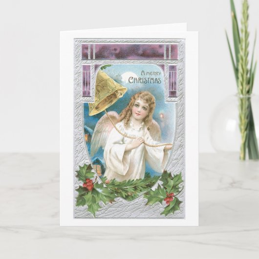 Alte Weihnachten, Angel Feiertagskarte (Vorderseite)