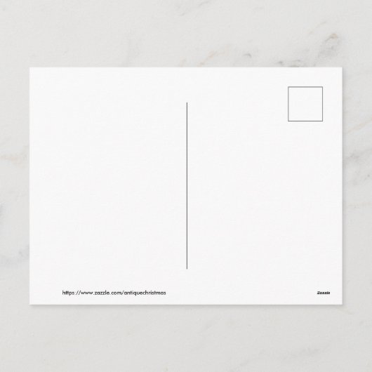 Alte Weihnachten, Angel Feiertagspostkarte (Rückseite)