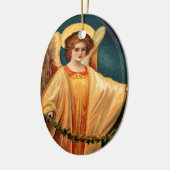 Alte Weihnachten, Angel Keramikornament (Links)