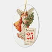 Alte Weihnachten, Angel Keramikornament (Links)