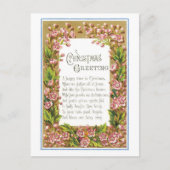 Alte Weihnachten, Blume Feiertagspostkarte (Vorderseite)