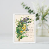 Alte Weihnachten, Blume Feiertagspostkarte (Stehend Vorderseite)