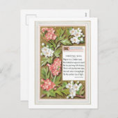 Alte Weihnachten, Blume Feiertagspostkarte (Vorne/Hinten)