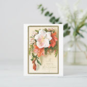 Alte Weihnachten, Blume Feiertagspostkarte (Stehend Vorderseite)