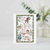 Alte Weihnachten, Cartoon Feiertagspostkarte (Stehend Vorderseite)