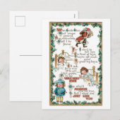 Alte Weihnachten, Cartoon Feiertagspostkarte (Vorne/Hinten)