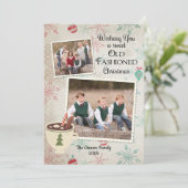 Alte Weihnachten Einladung (Stehend Vorderseite)