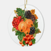 Alte Weihnachten, Früchte Keramik Ornament (Links)