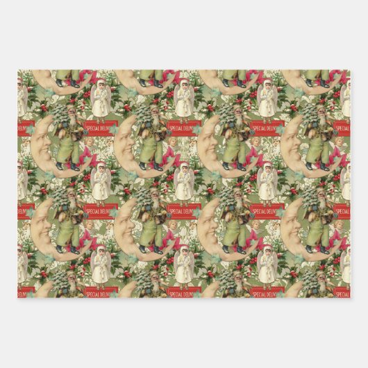 Alte Weihnachten  Geschenkpapier Set (Vorderseite 3)