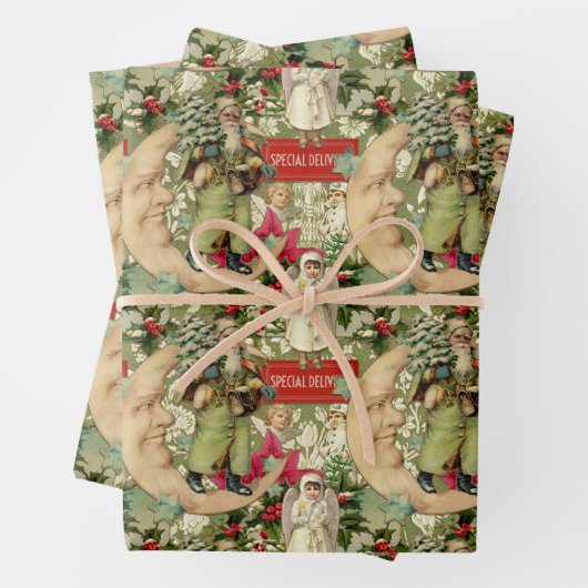 Alte Weihnachten Geschenkpapier Set (Beispiel)