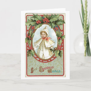 Alte Weihnachten, Holly Feiertagskarte