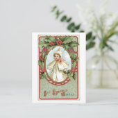 Alte Weihnachten, Holly Feiertagspostkarte (Stehend Vorderseite)