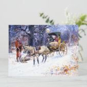 Alte Weihnachten in Neuengland (von Charles Russel Karte (Stehend Vorderseite)