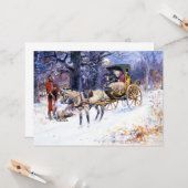 Alte Weihnachten in Neuengland (von Charles Russel Karte (Vorderseite/Rückseite Beispiel)