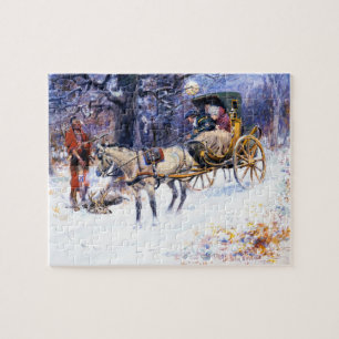 Alte Weihnachten in Neuengland (von Charles Russel Puzzle