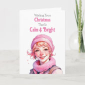 Alte Weihnachten in rosa Feiertag (Vorderseite)