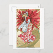 Alte Weihnachten, Lady Feiertagspostkarte (Vorne/Hinten)